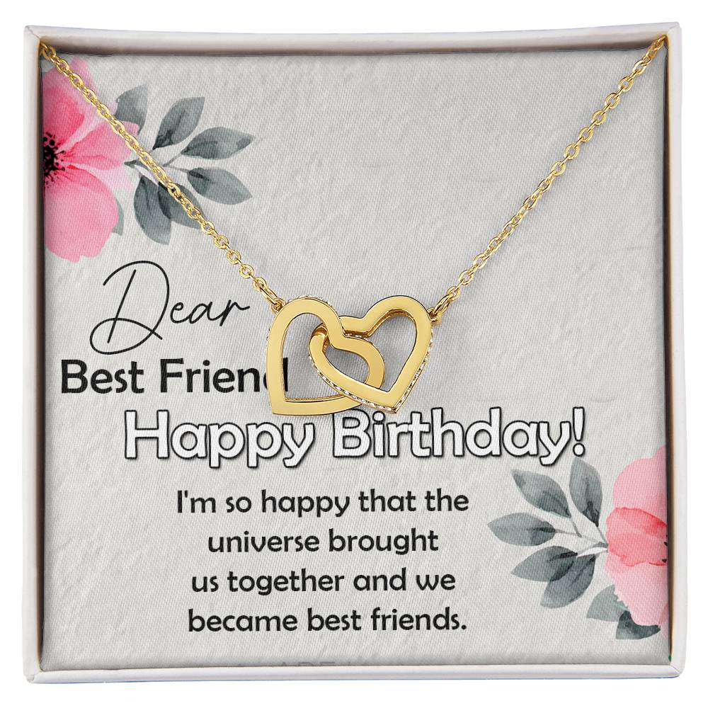 Best Friend Gift, Excellent Gift for Best friend, Interlocking Hearts Necklace