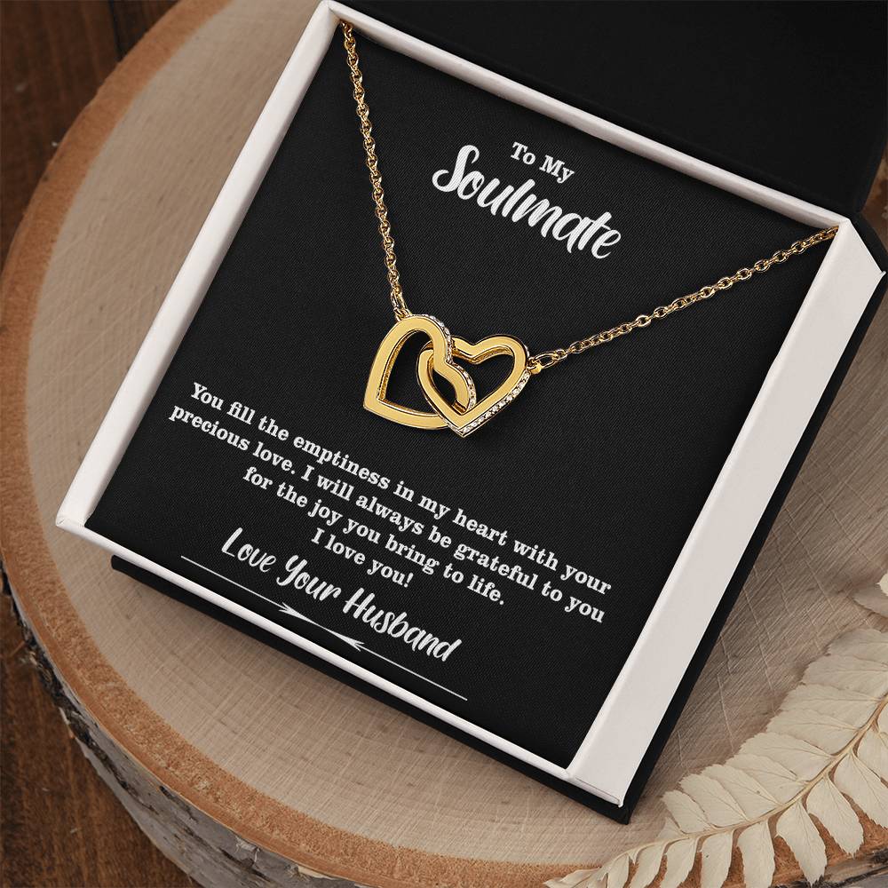Amazing Soulmate Gift, Excellent Interlocking Hearts necklace Gift For Soulmate