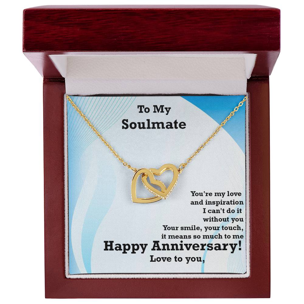 Best Soulmate Gift, Amazing Gift for Soulmate, Interlocking Hearts Necklace Gift for Soulmate