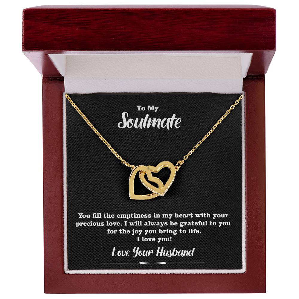 Amazing Soulmate Gift, Excellent Interlocking Hearts necklace Gift For Soulmate