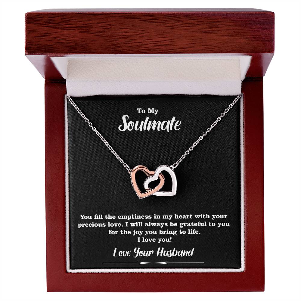 Amazing Soulmate Gift, Excellent Interlocking Hearts necklace Gift For Soulmate