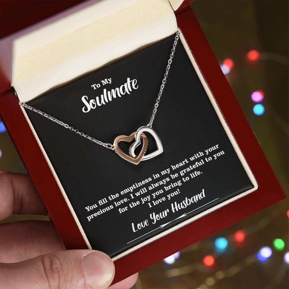 Amazing Soulmate Gift, Excellent Interlocking Hearts necklace Gift For Soulmate