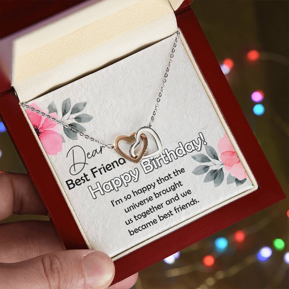 Best Friend Gift, Excellent Gift for Best friend, Interlocking Hearts Necklace