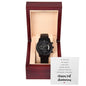 To My Husband - Anniversary  Gift For Husband - Black Chronograph Watch