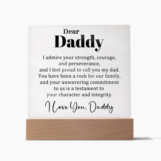 Father's Day Special Gift - Happy Father's Day - Acrylic Square Plaque