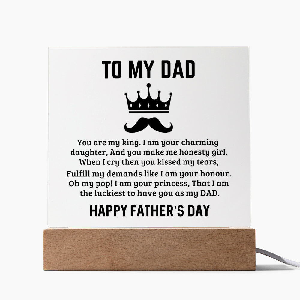 Father's Day Special Gift - Happy Father's Day - Acrylic Square Plaque