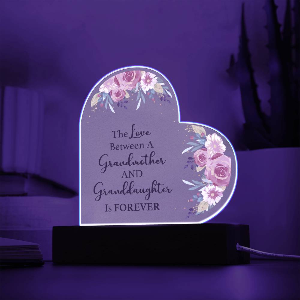 Gift for Grandmother - Acrylic Heart Plaque