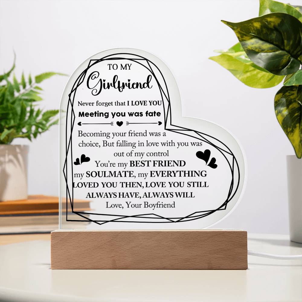Gifts for Girlfriend - Acrylic Heart Plaque