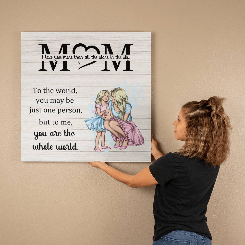 MOM - HAPPY MOTHER'S DAY - GALLERY WRAPPED CANVAS