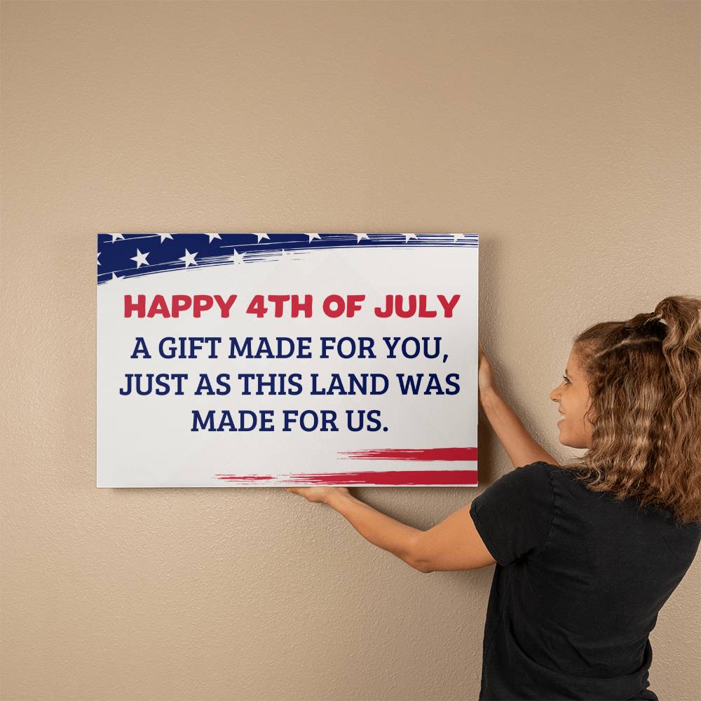 Happy 4th of July - Gallery Wrapped Canvas - USA  Independence Day