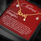 To My Bonus Daughter - Christmas Gift - Scripted Love Necklace