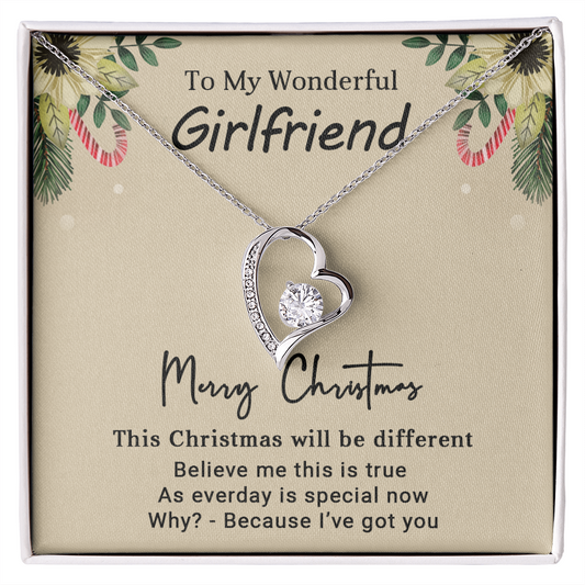 To My Wonderful Girlfriend - Christmas Gift - Forever Love Necklace
