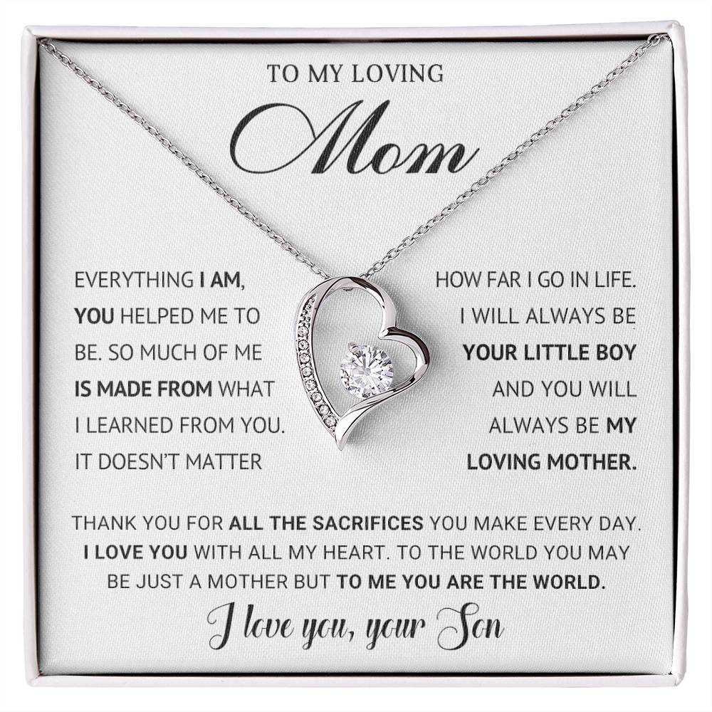 TO MY LOVING MOM - BEST GIFT FOR MOM - FOREVER LOVE NECKLACE