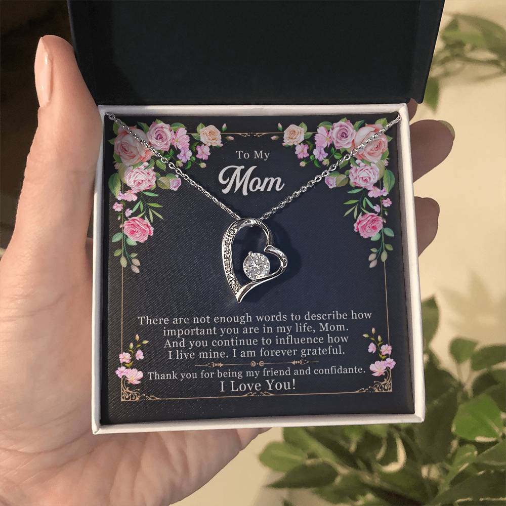 Best gift for Mom - Forever Love Necklace with On Demand Message Card