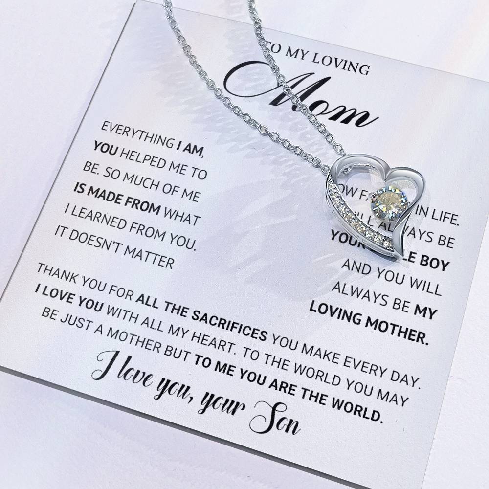 TO MY LOVING MOM - BEST GIFT FOR MOM - FOREVER LOVE NECKLACE