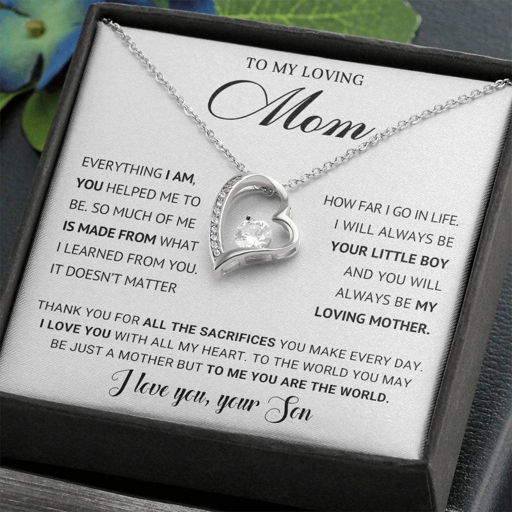 TO MY LOVING MOM - BEST GIFT FOR MOM - FOREVER LOVE NECKLACE
