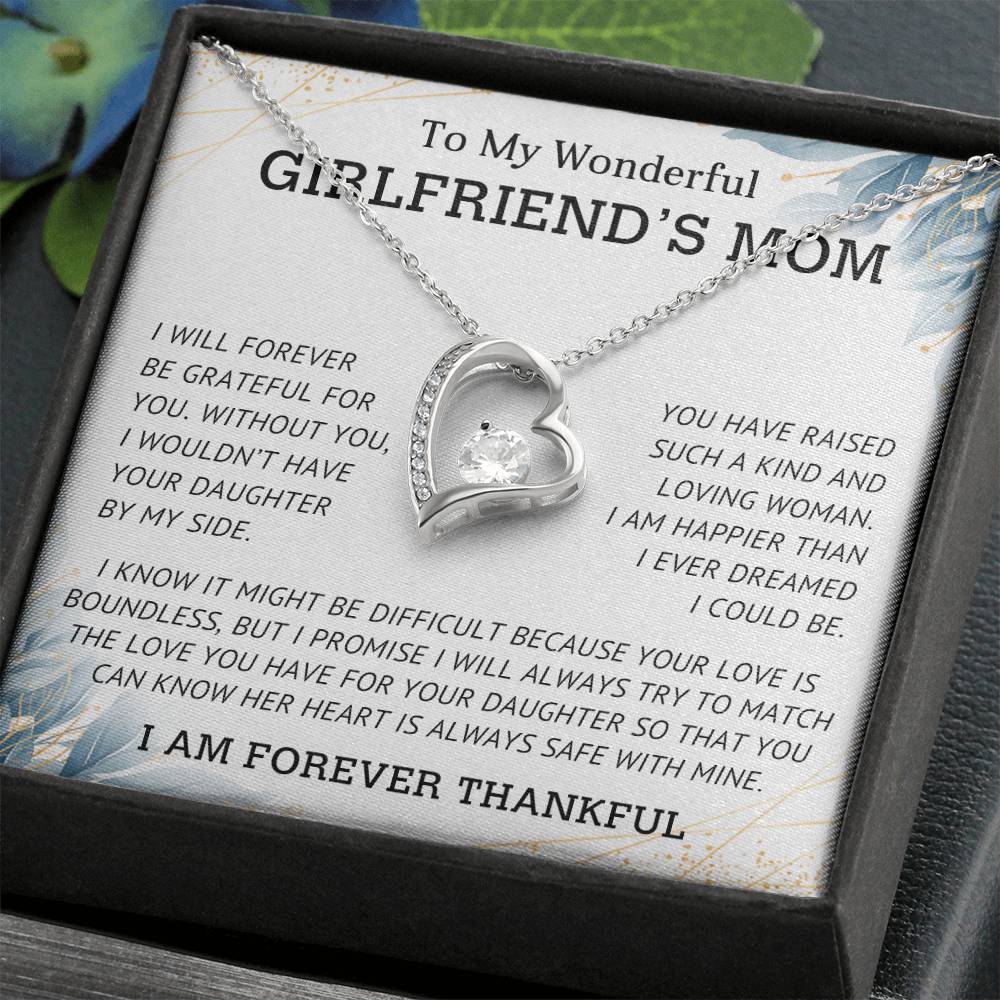 TO MY WONDERFUL GIRLFRIEND'S MOM - MOTHER'S DAY BEST GIFT -  FOREVER LOVE NECKLACE