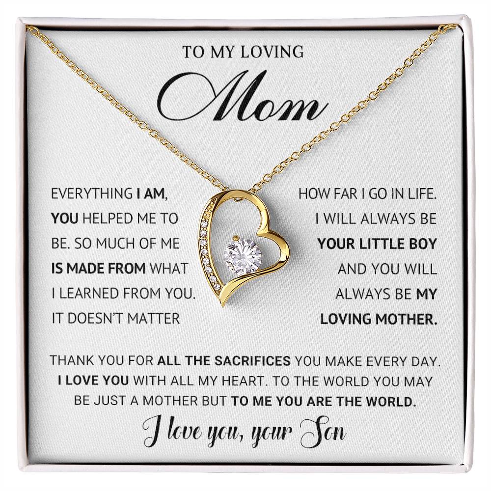 TO MY LOVING MOM - BEST GIFT FOR MOM - FOREVER LOVE NECKLACE