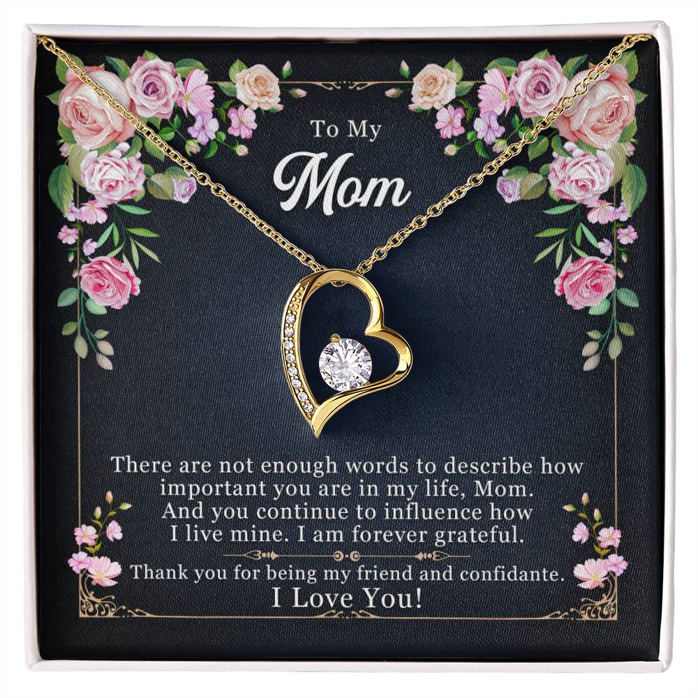 Best gift for Mom - Forever Love Necklace with On Demand Message Card