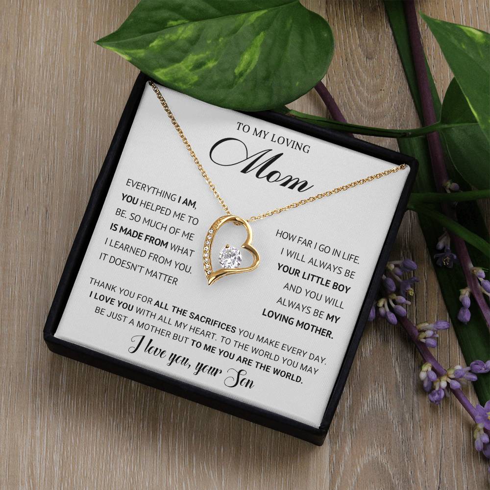 TO MY LOVING MOM - BEST GIFT FOR MOM - FOREVER LOVE NECKLACE