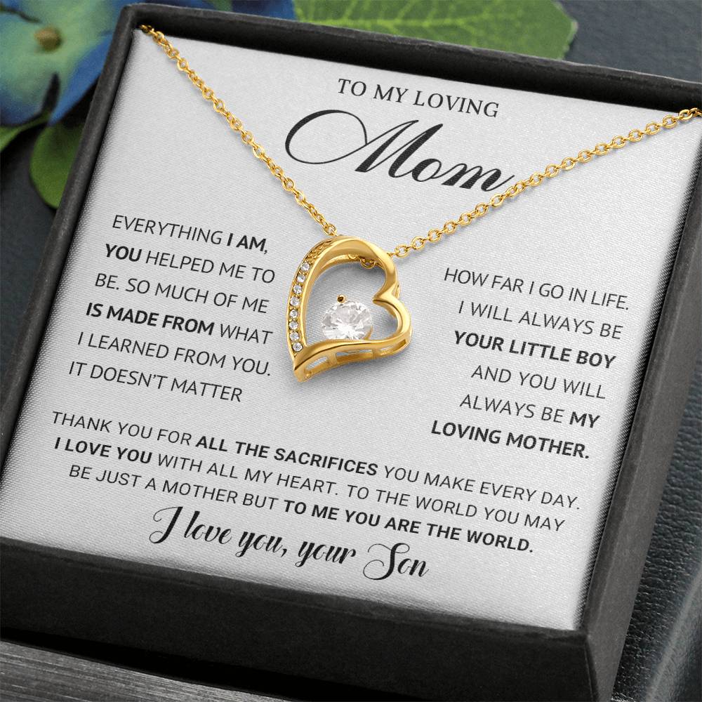 TO MY LOVING MOM - BEST GIFT FOR MOM - FOREVER LOVE NECKLACE