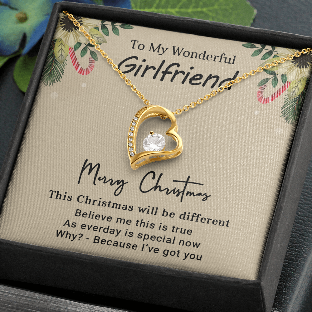 To My Wonderful Girlfriend - Christmas Gift - Forever Love Necklace