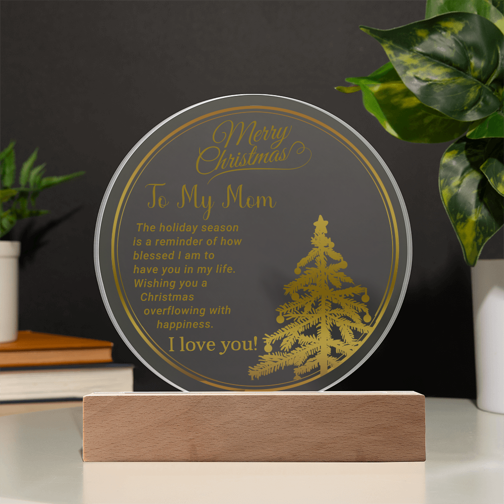 To My Man - Best Gift for Christmas - Acrylic Circle Plaque