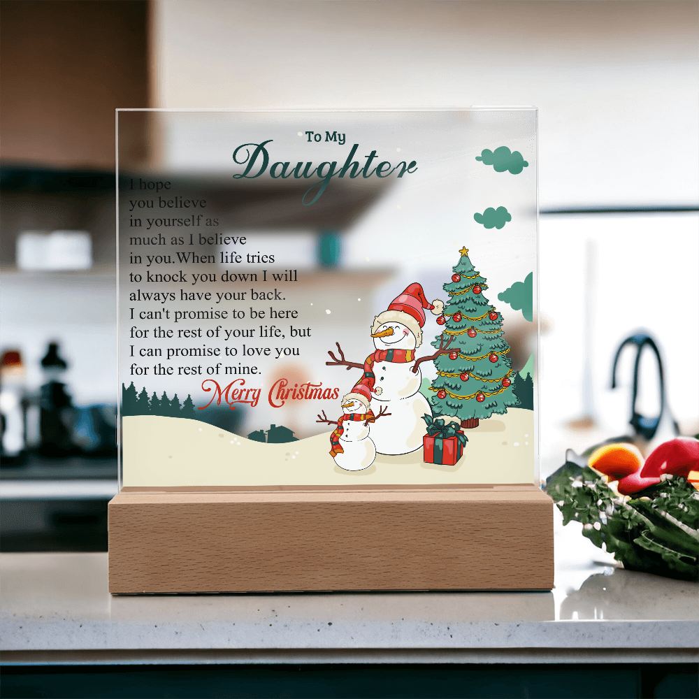 To My Daughter - Best Gift for Christmas - Acrylic Square Plaque