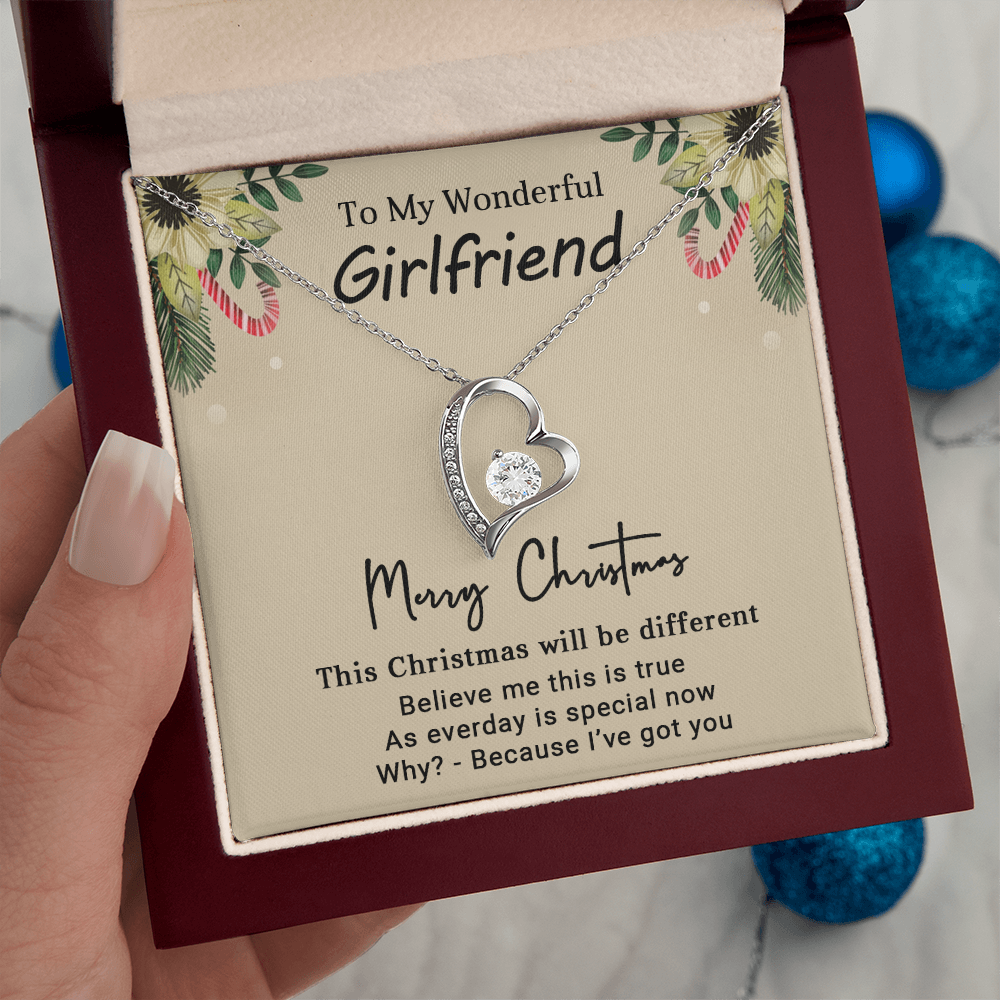 To My Wonderful Girlfriend - Christmas Gift - Forever Love Necklace