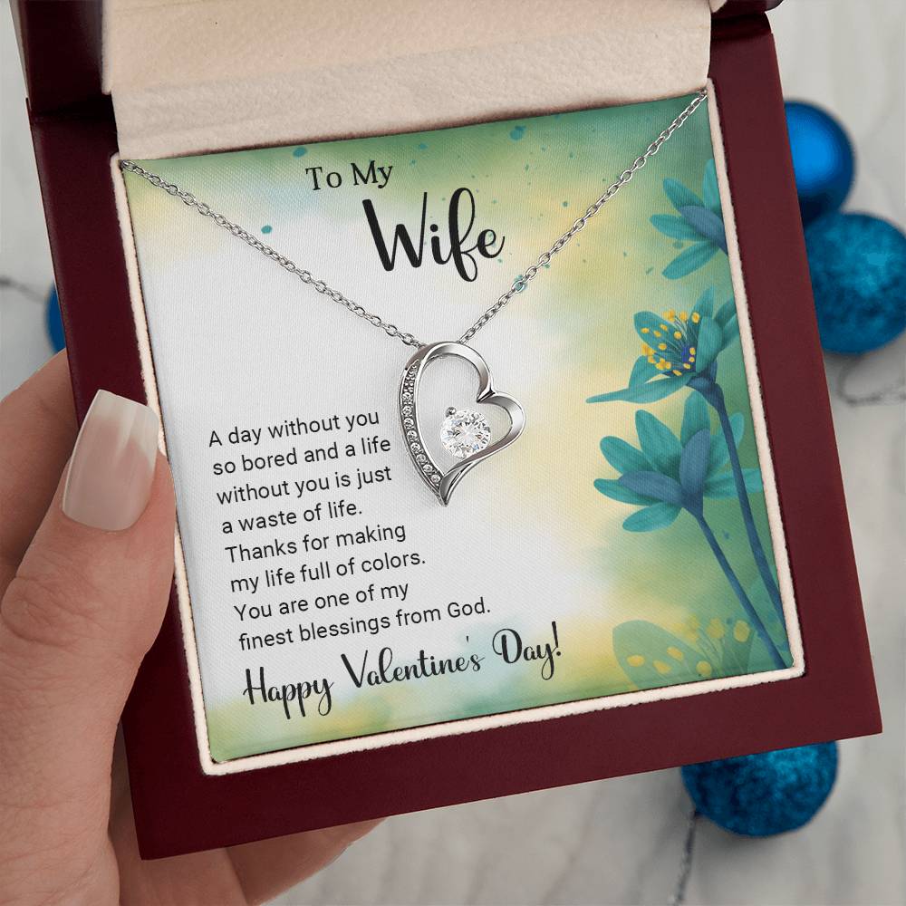 To My Wife - Best Gift For Valentine - Forever Love Necklace
