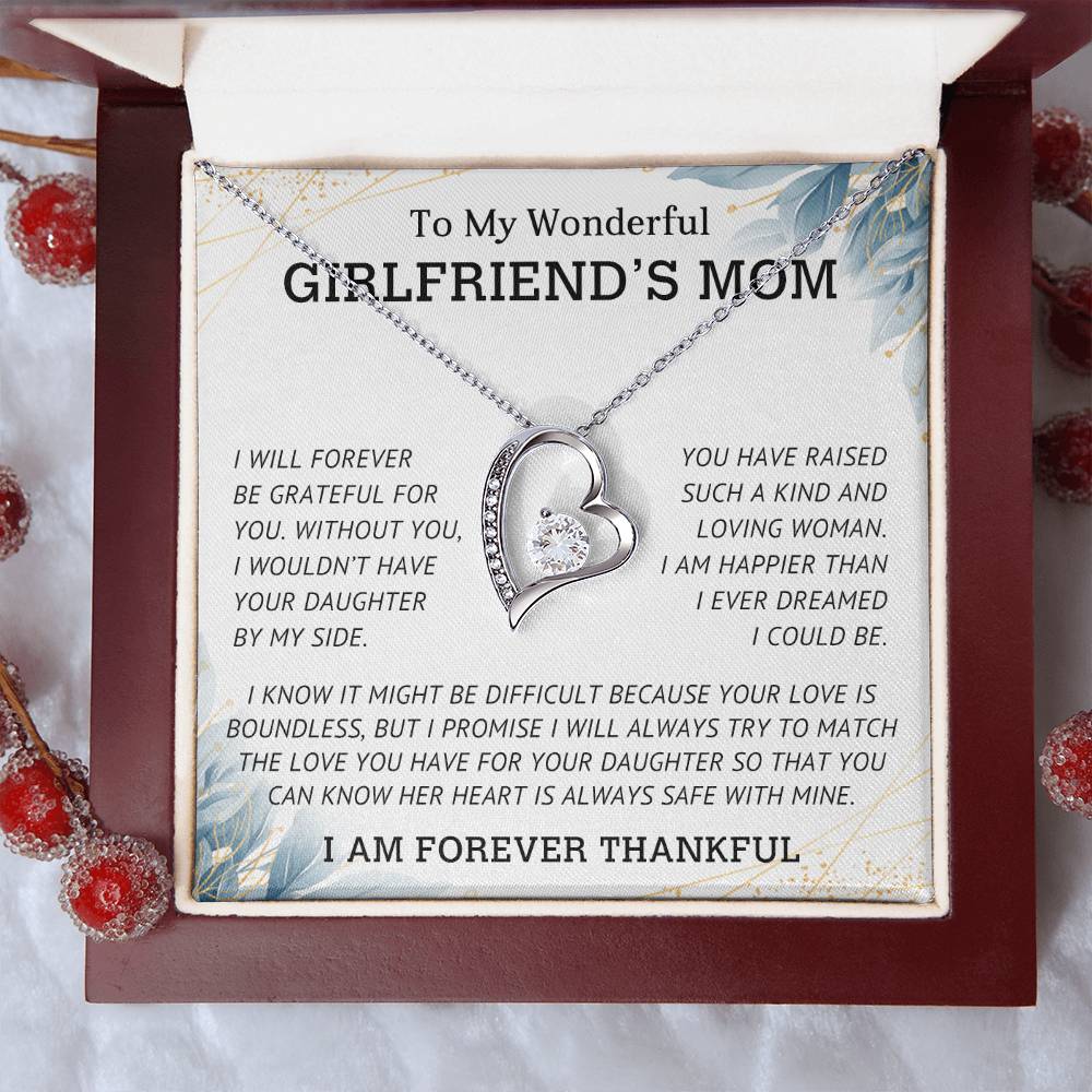 TO MY WONDERFUL GIRLFRIEND'S MOM - MOTHER'S DAY BEST GIFT -  FOREVER LOVE NECKLACE