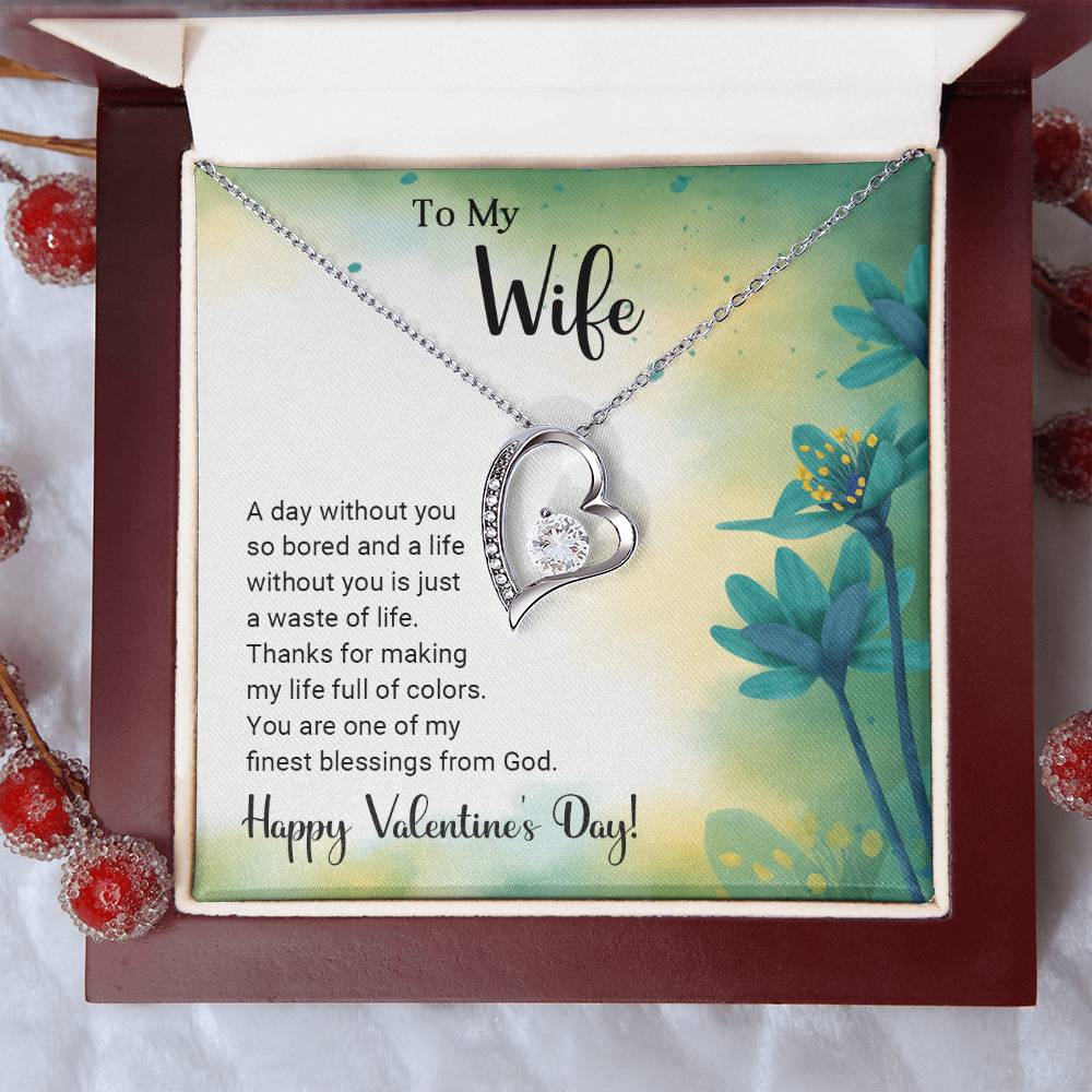 To My Wife - Best Gift For Valentine - Forever Love Necklace
