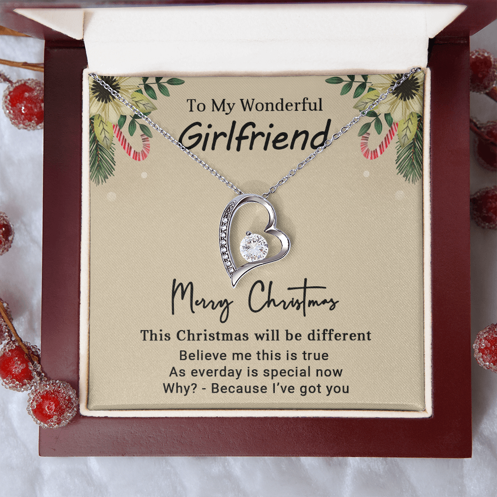 To My Wonderful Girlfriend - Christmas Gift - Forever Love Necklace