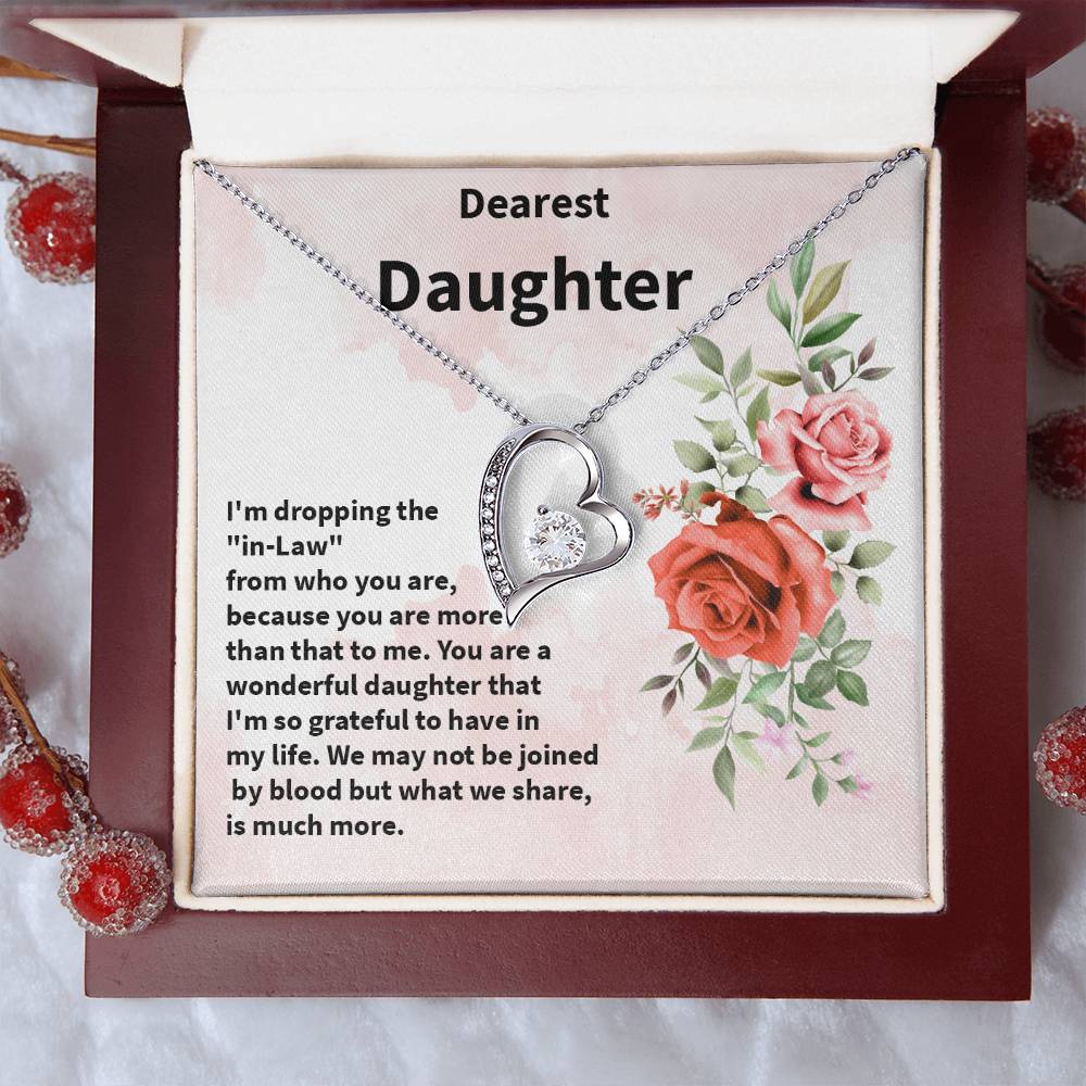 Excellent Gift for Daughter, Amazing Gift for Daughter, Catalog image Forever Love Necklace with On Demand Message Card