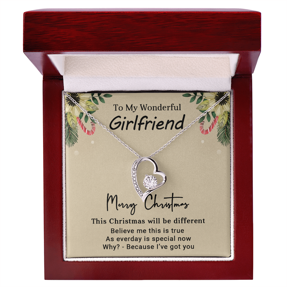 To My Wonderful Girlfriend - Christmas Gift - Forever Love Necklace