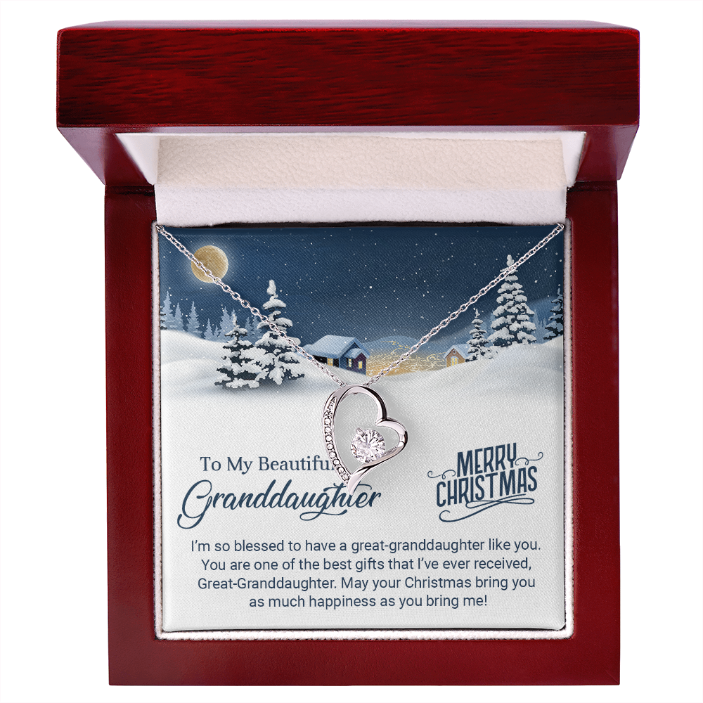 To My Beautiful Granddaughter - Christmas Gift - Forever Love Necklace