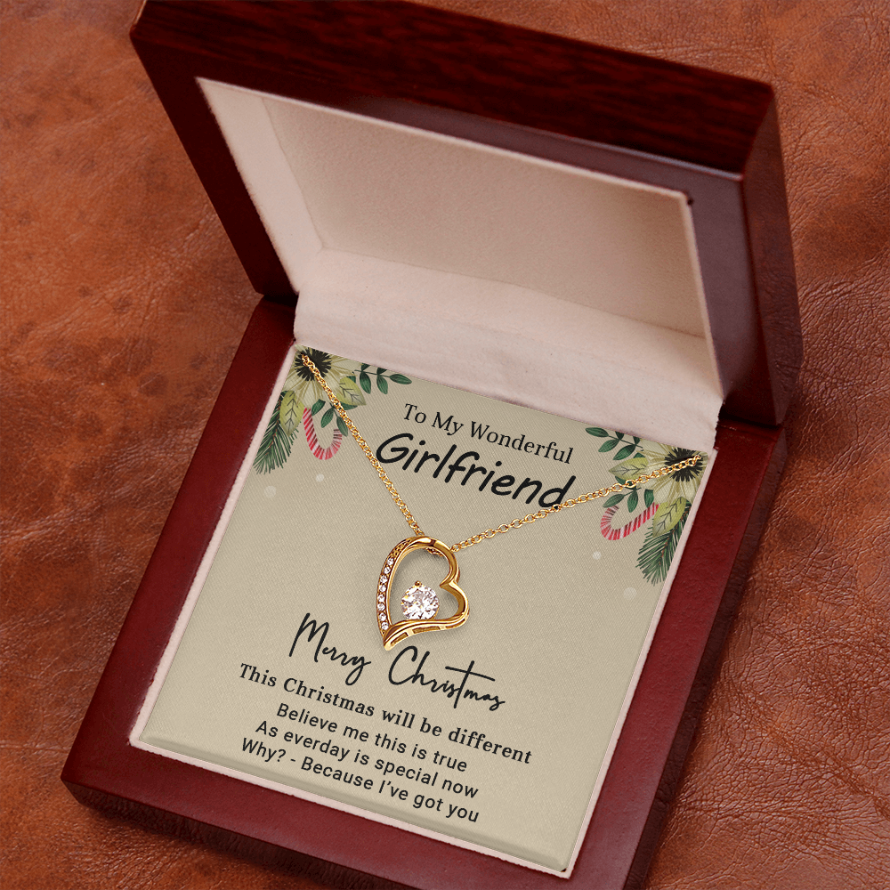 To My Wonderful Girlfriend - Christmas Gift - Forever Love Necklace