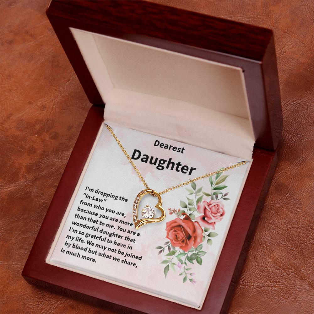 Excellent Gift for Daughter, Amazing Gift for Daughter, Catalog image Forever Love Necklace with On Demand Message Card