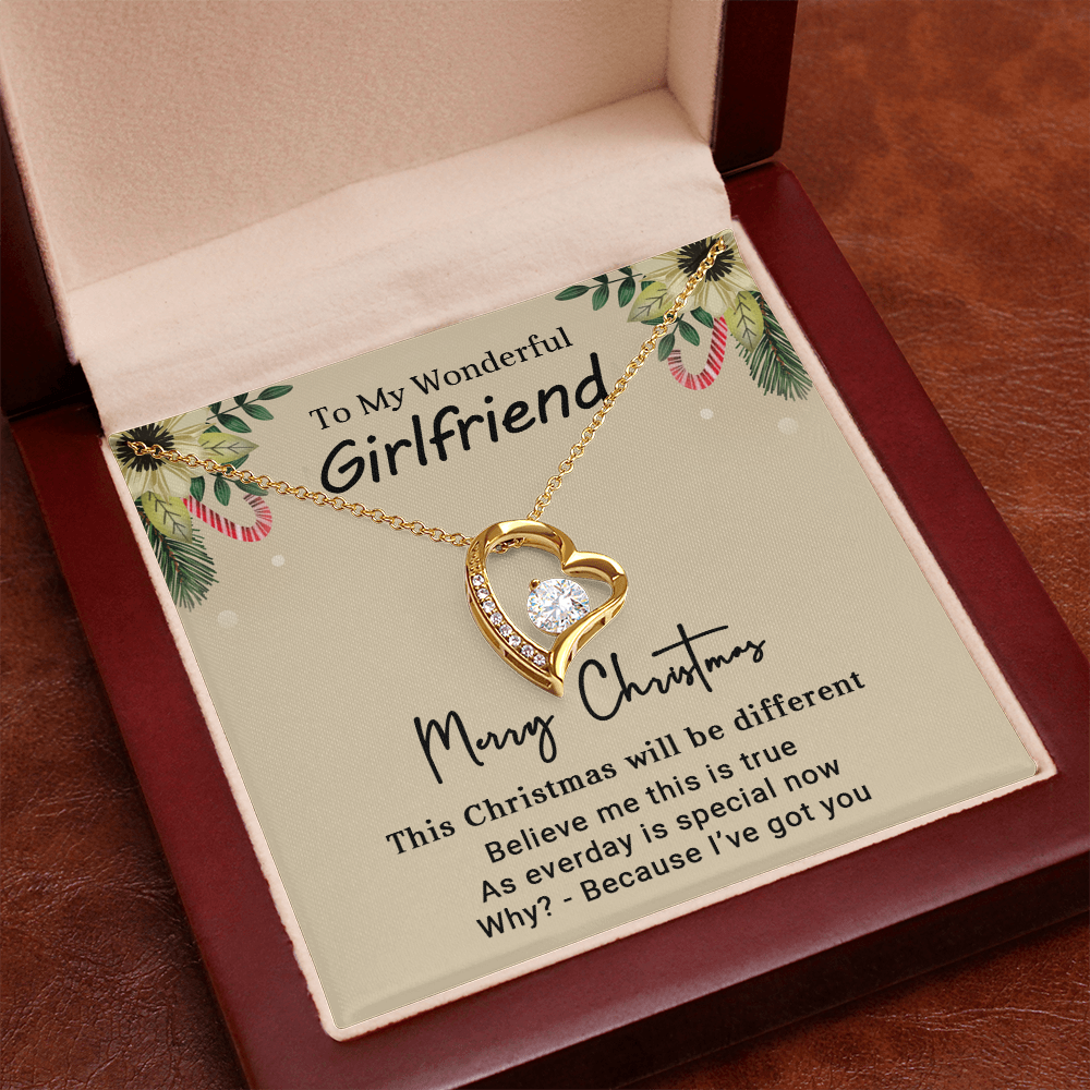 To My Wonderful Girlfriend - Christmas Gift - Forever Love Necklace