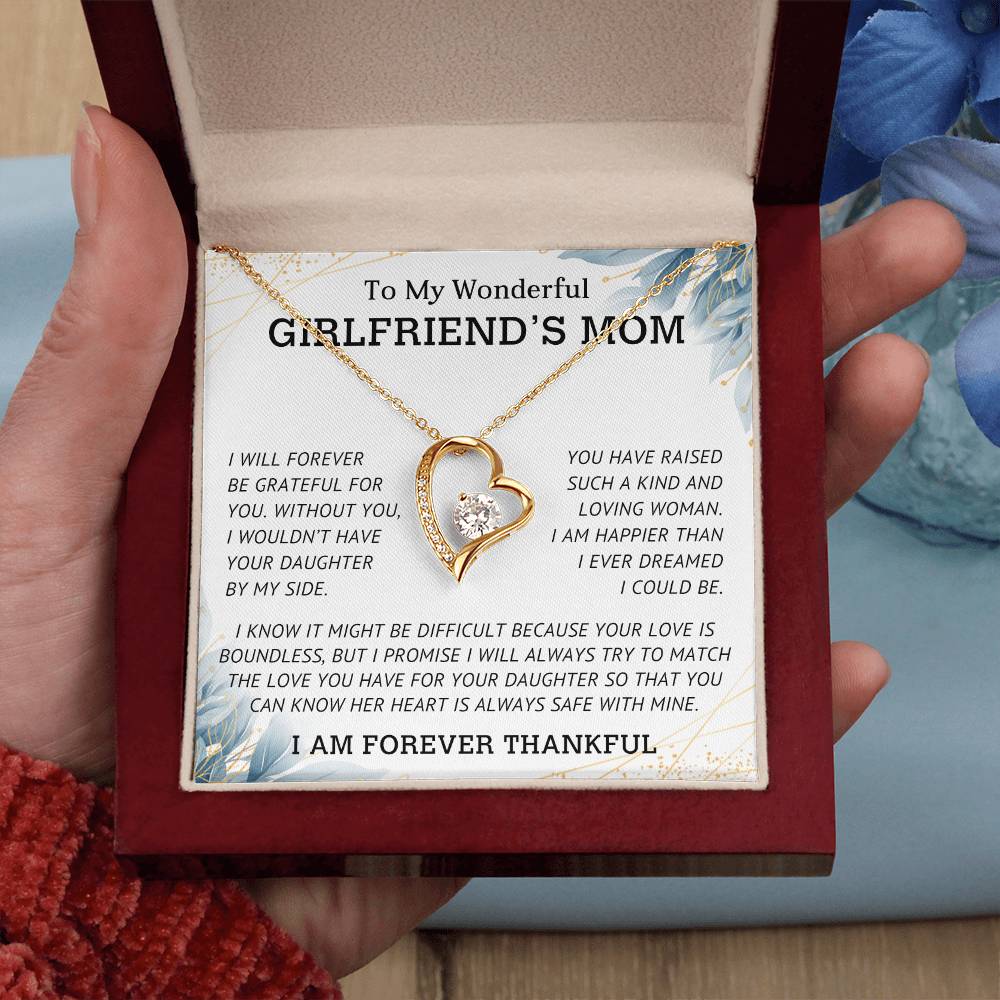 TO MY WONDERFUL GIRLFRIEND'S MOM - MOTHER'S DAY BEST GIFT -  FOREVER LOVE NECKLACE