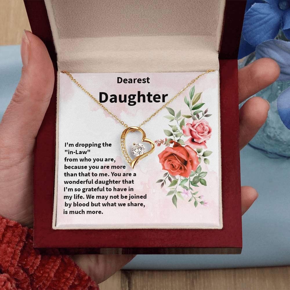 Excellent Gift for Daughter, Amazing Gift for Daughter, Catalog image Forever Love Necklace with On Demand Message Card