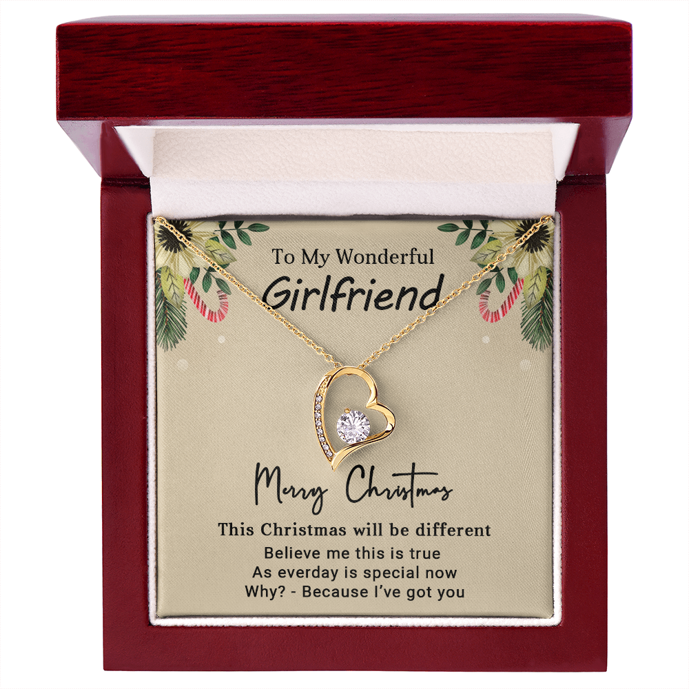 To My Wonderful Girlfriend - Christmas Gift - Forever Love Necklace