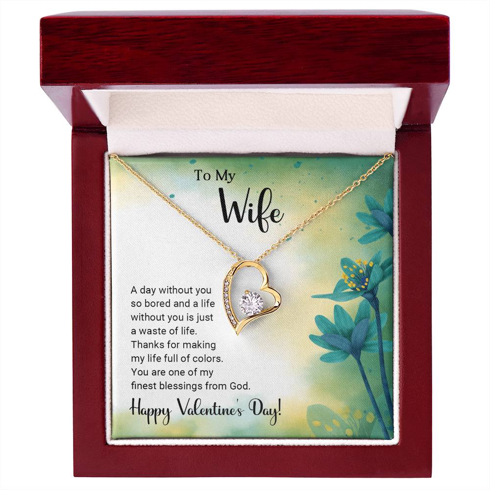 To My Wife - Best Gift For Valentine - Forever Love Necklace