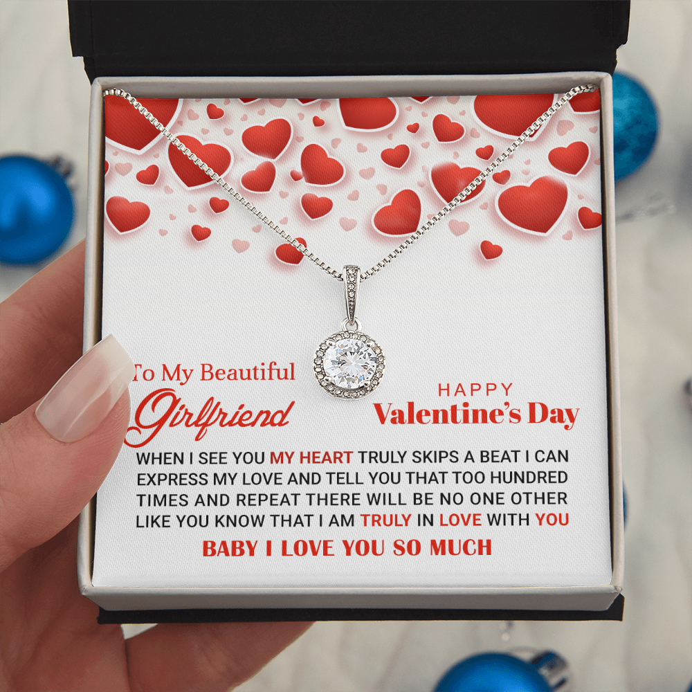 To My Beautiful Girlfriend - My heart - Best Gift For Valentine - Eternal Hope Necklace