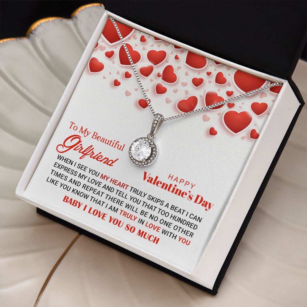 To My Beautiful Girlfriend - My heart - Best Gift For Valentine - Eternal Hope Necklace