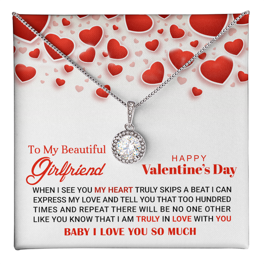 To My Beautiful Girlfriend - My heart - Best Gift For Valentine - Eternal Hope Necklace