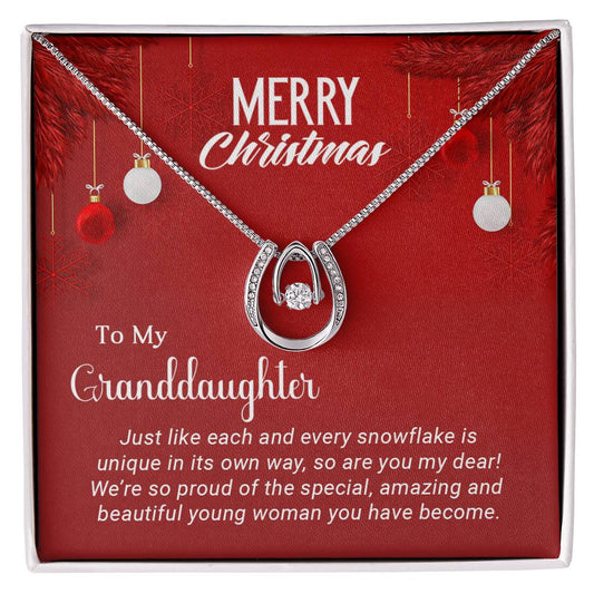 Granddaughter - Amazing - Christmas gift - Lucky In Love Necklace