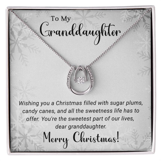 Granddaughter - Sweetest - Christmas gift - Lucky In Love Necklace