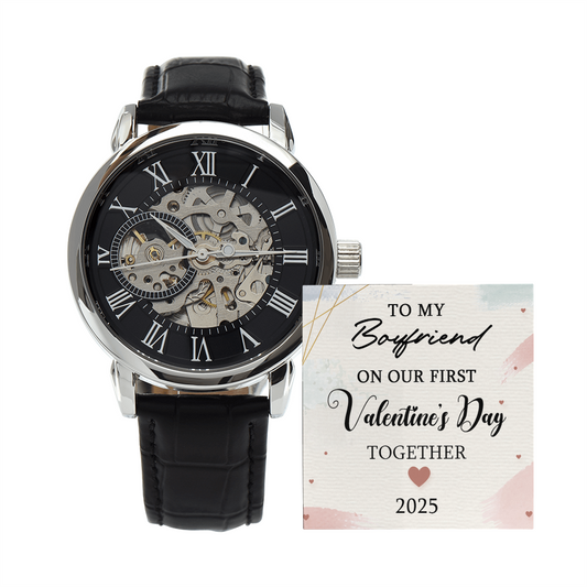 To My Boyfriend -  Best Gift For Valentine's Day - Openwork Watch