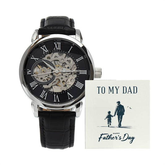 Father's Day Special Gift - Happy Father's Day - Men's Openwork Watch